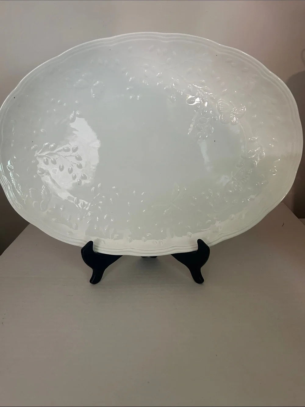 Lenox Butterfly Meadow Cloud Ceramic Serving Platter - 11.5 X 16 Vintage